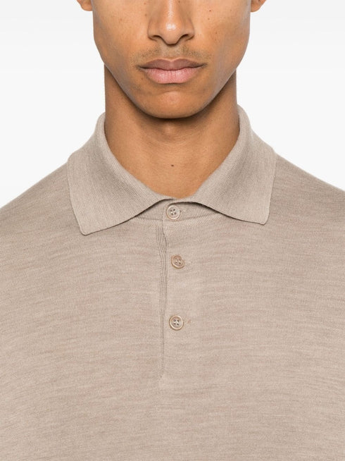 fine-knit polo shirt